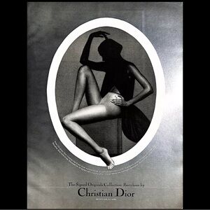 Original 1974 Christian Dior Vintage Luxury Pantyhose Press Advertisement